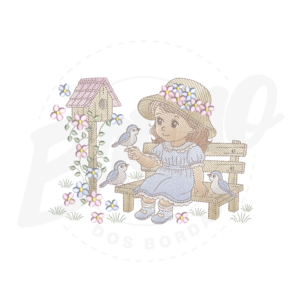 Kit Enxoval #185 - Menina Camponesa e Flores