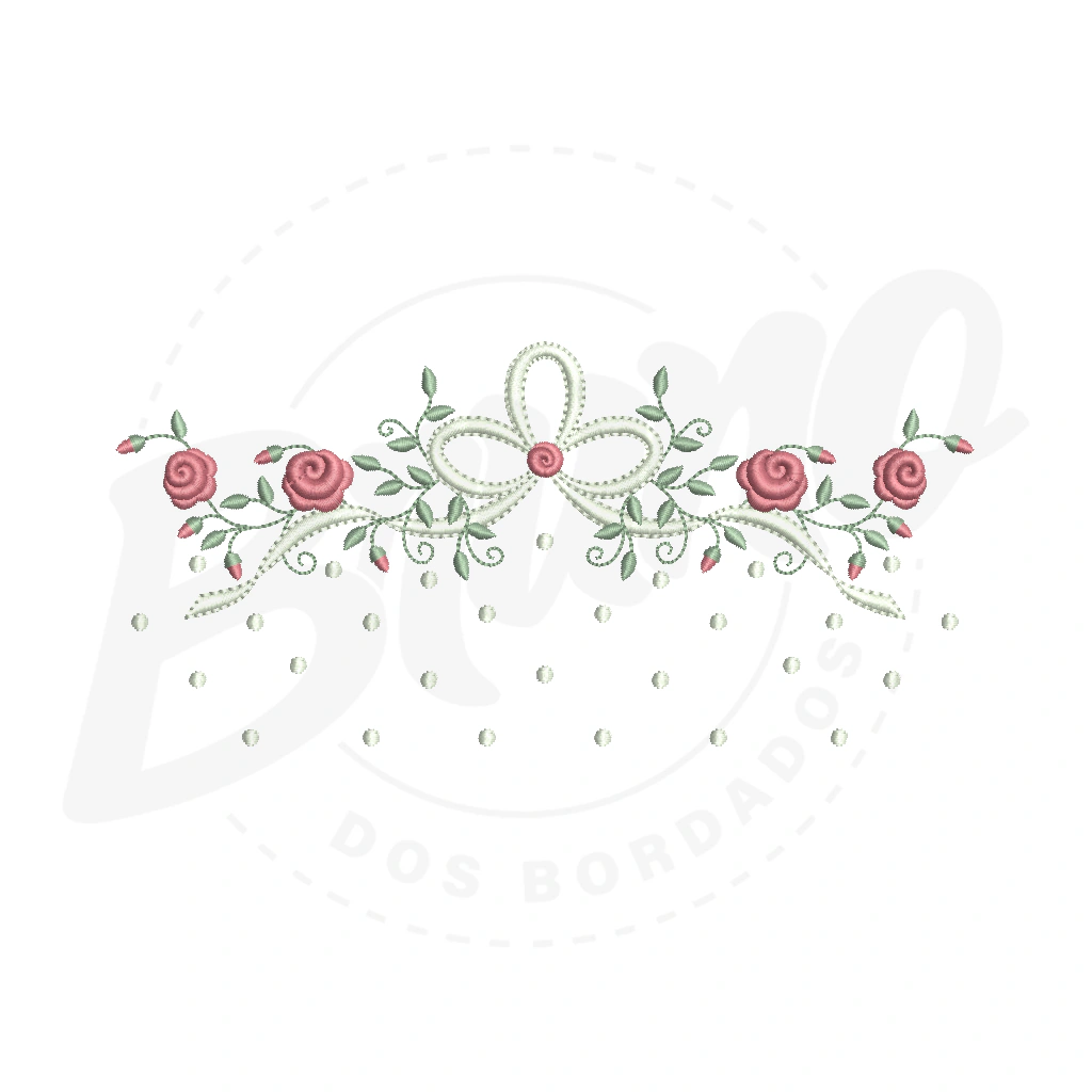 MP15M104 - Barrinha rosas e laço