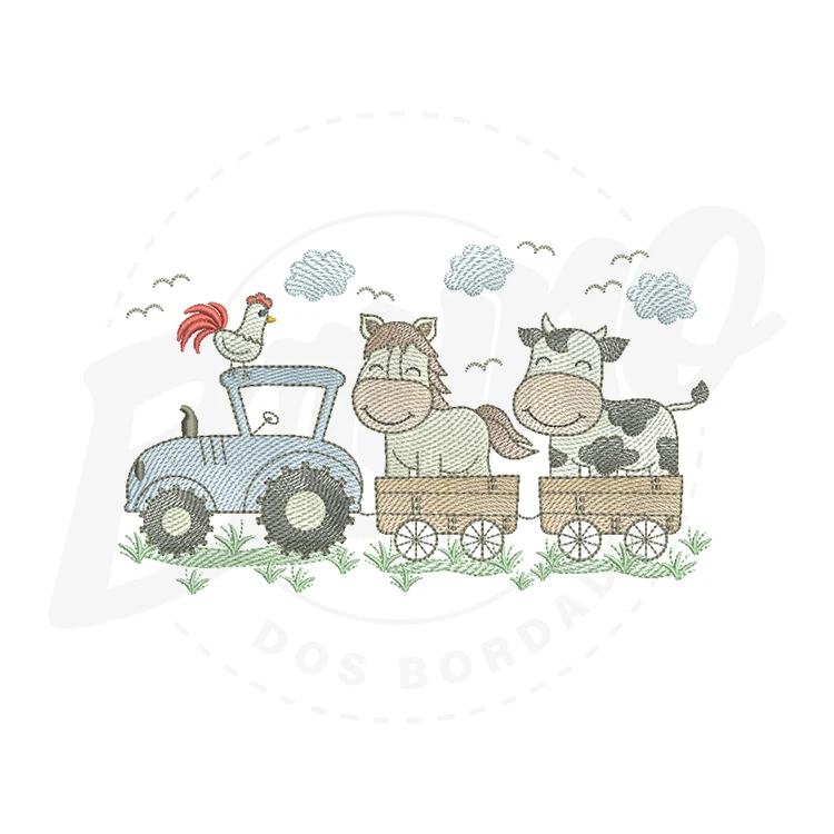 MP17M012 - Trator com bichinhos da fazenda