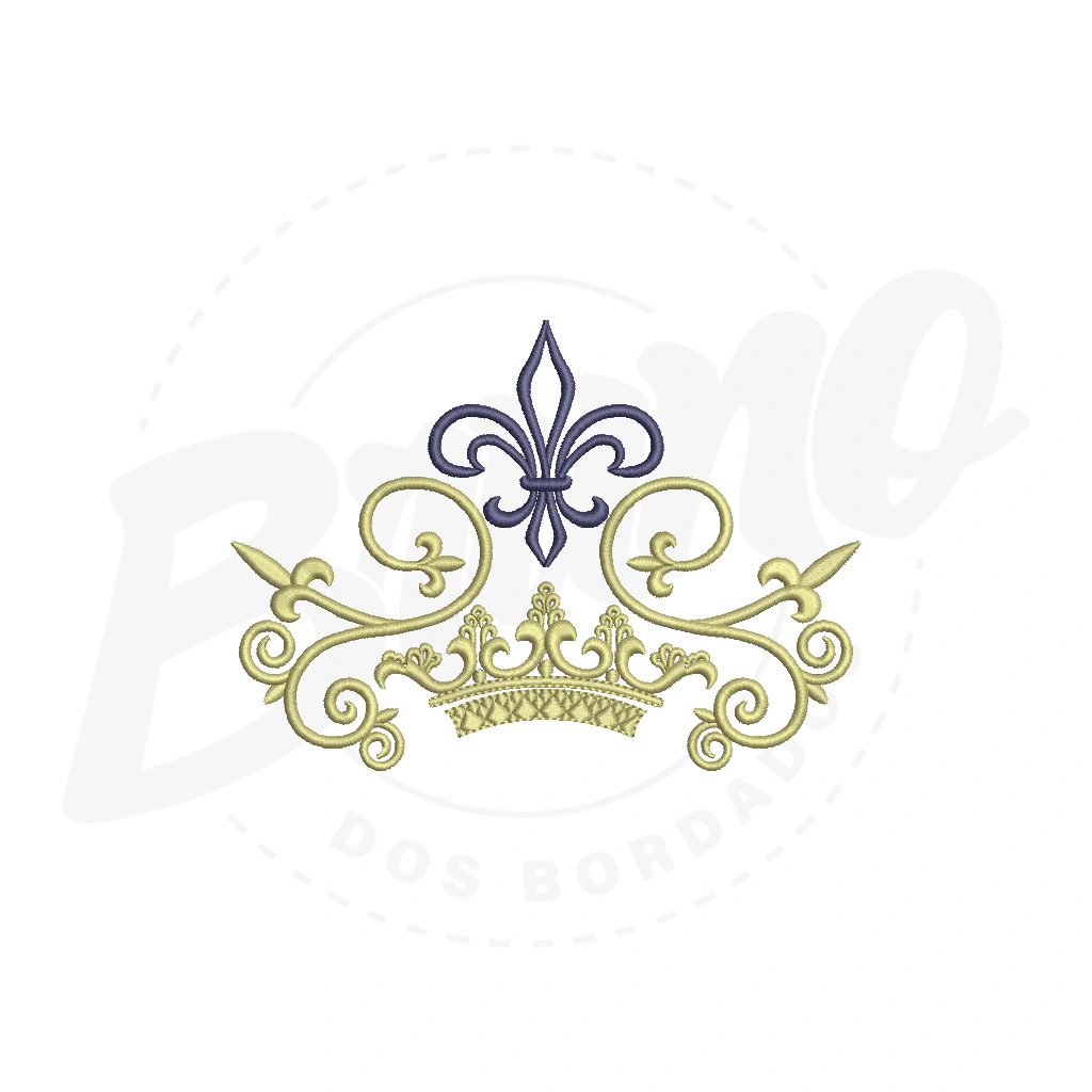 MP20M019 - Barrinha flor de lís e coroa