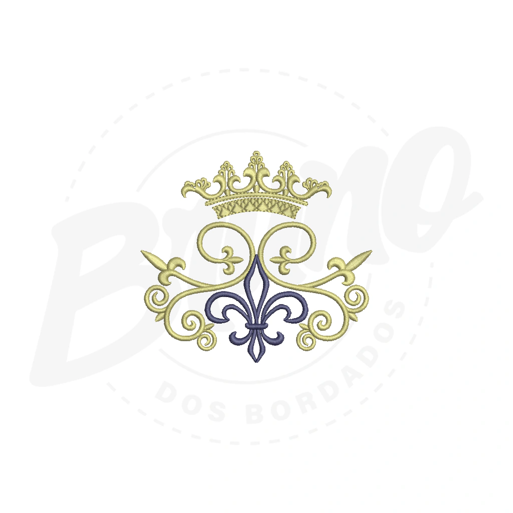 MP20M020 - Barrinha flor de lís e coroa