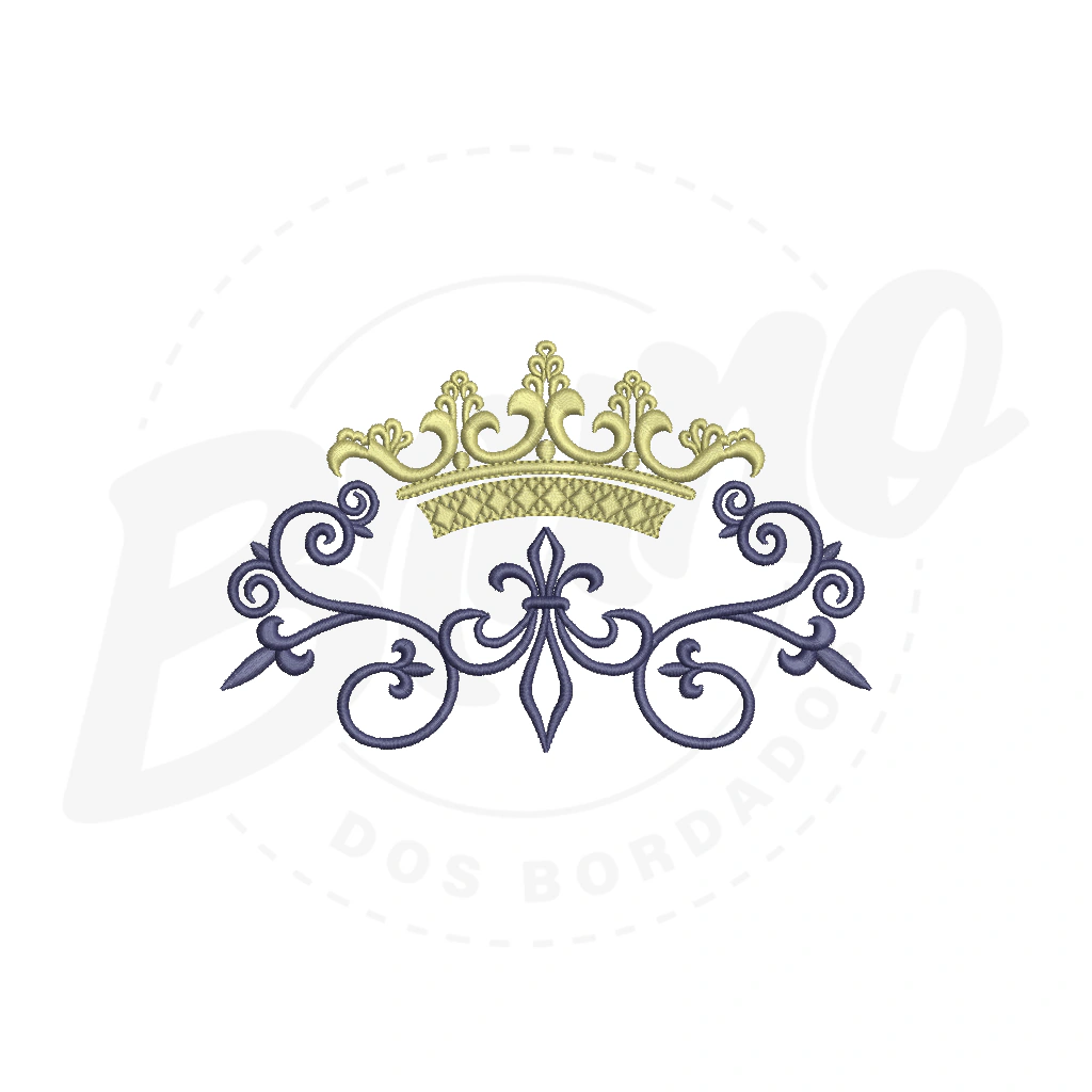 MP20M021 - Barrinha flor de lís e coroa