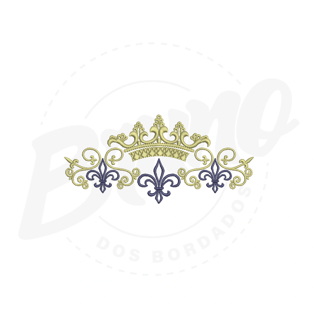 MP20M022 - Barrinha flor de lís e coroa