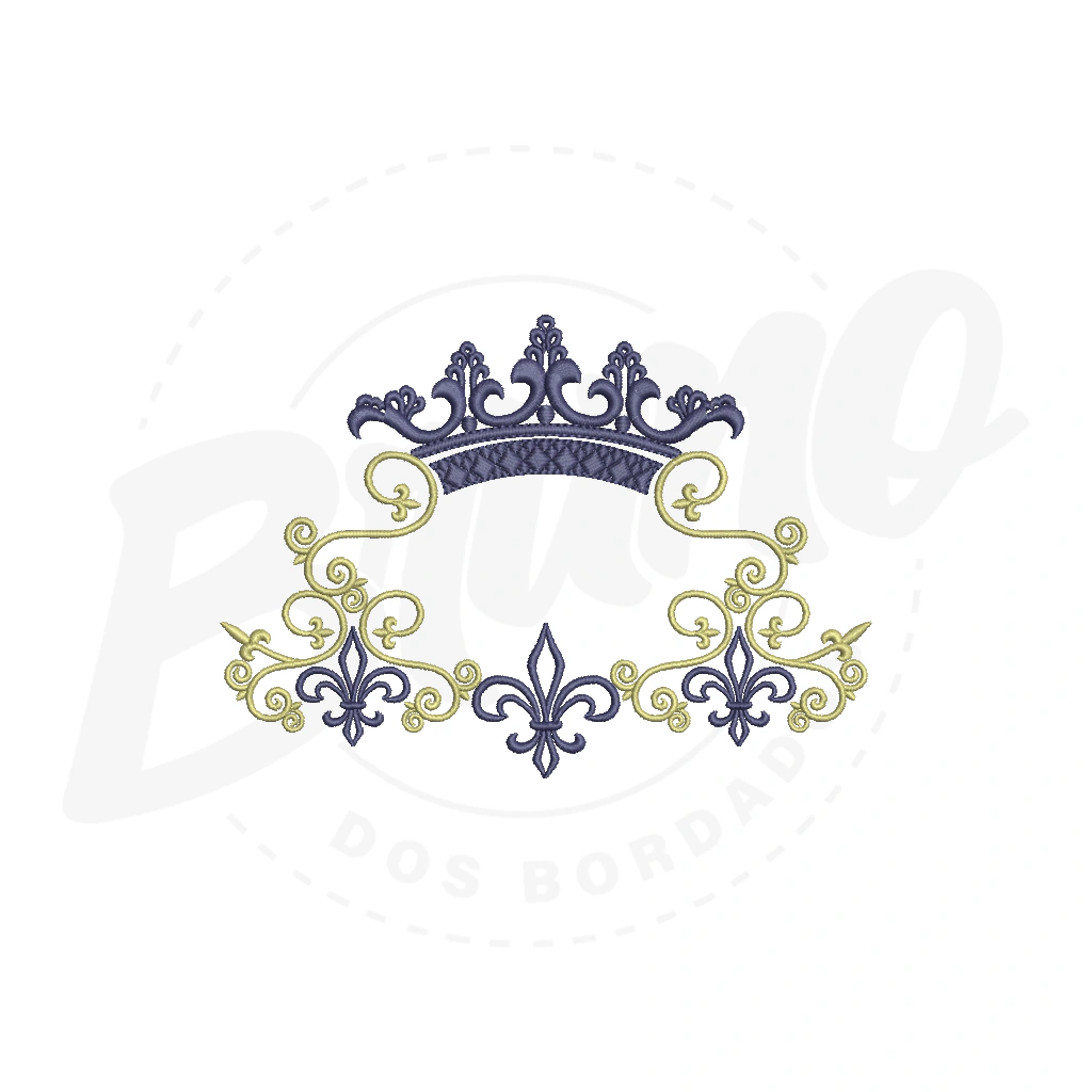MP20M023 - Moldura flor de lís e coroa