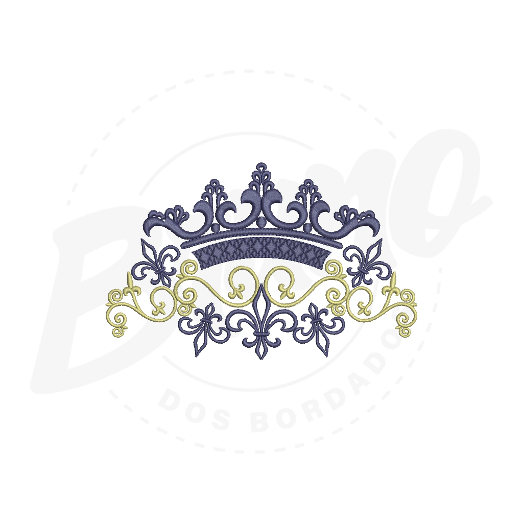 MP20M024 - Barrinha flor de lís e coroa