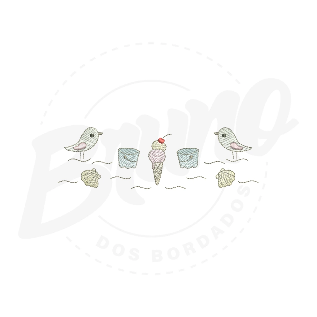 MP28M097 - Passarinho e sorvete
