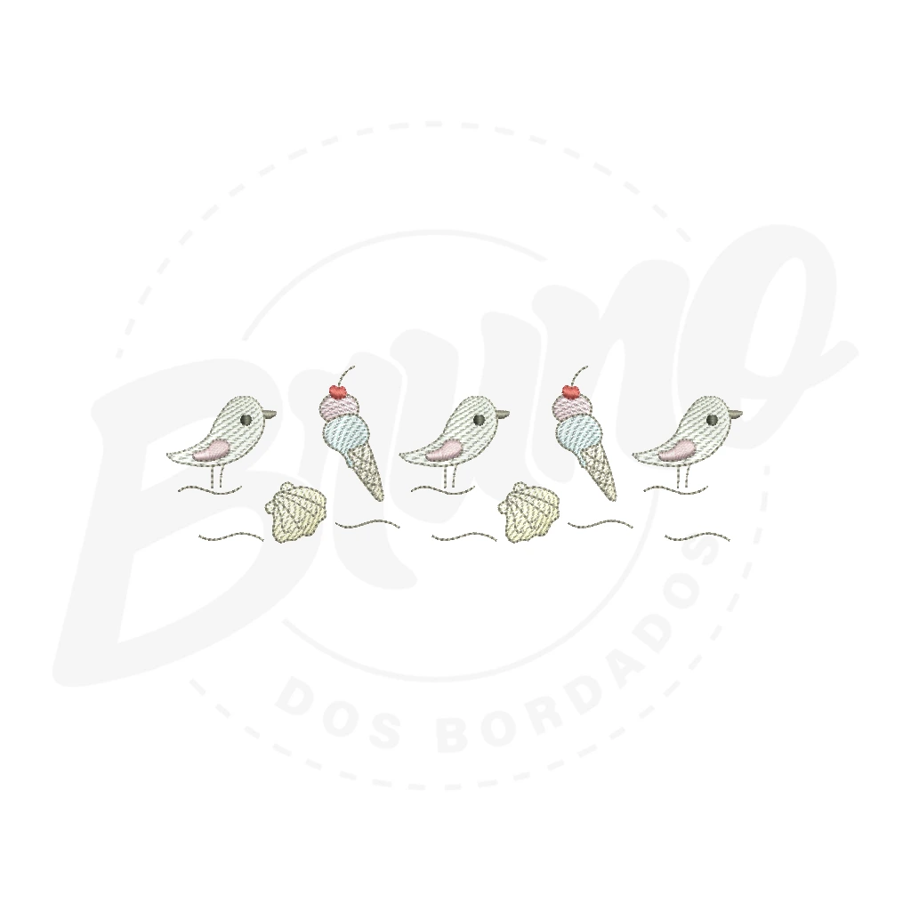 MP28M099 - Passarinho e sorvete