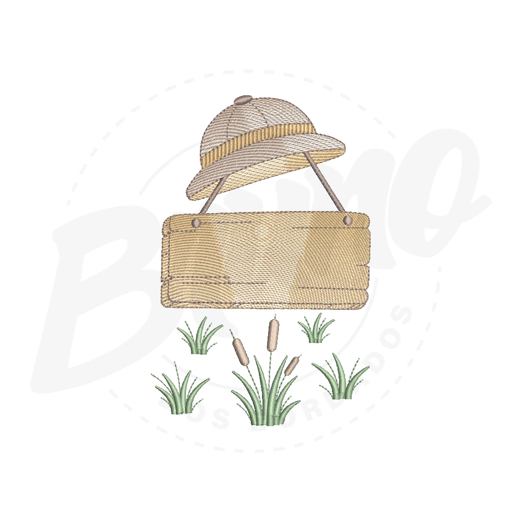 MP35M023 - Plaquina safari para nome
