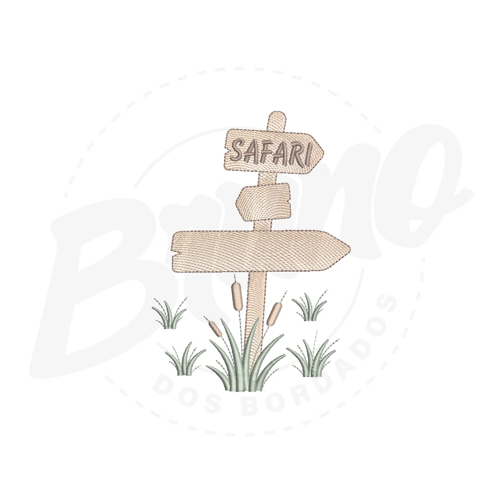 MP35M024 - Plaquinha safari para nome